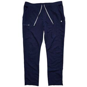 FIGS Yola Skinny Scrub Pants Women Navy Blue Professional Nurse Comfy XL/T
